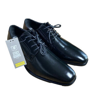 Stacy Adams Ardell Plain Toe Oxford Dress Shoes Black Leather 20162-001 10M